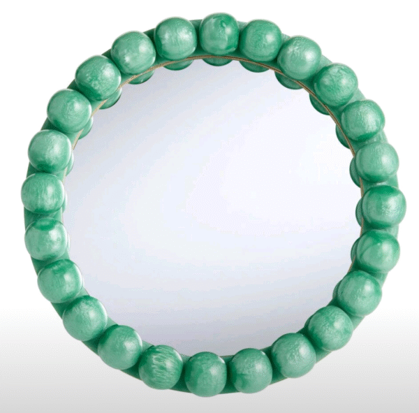 Photo Picture Frame - 4" x 4", Round Handmade Gift Photo Frames - Green