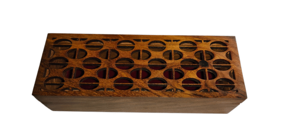 Handcrafted Sheesham Wood Jewelry Box with Jali Engraving